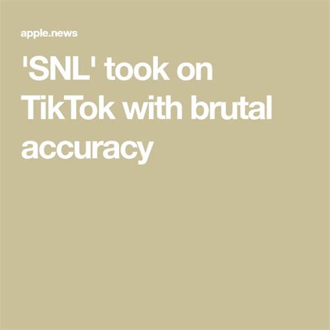 ‘SNL’ took on TikTok with brutal accuracy